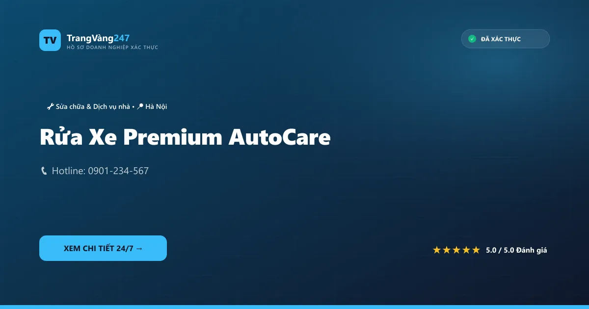 Rửa Xe Premium AutoCare