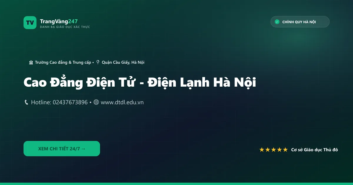 Cao Đẳng Điện Tử - Điện Lạnh Hà Nội