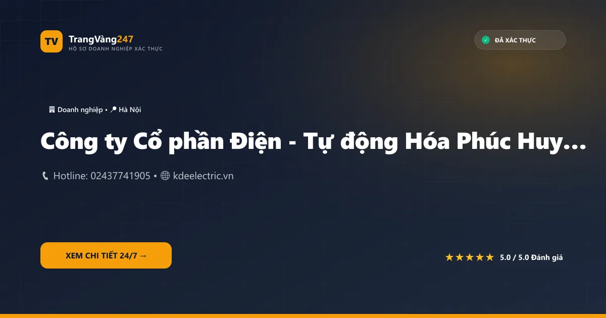 Công ty Cổ phần Điện - Tự động Hóa Phúc Huy Hoàng