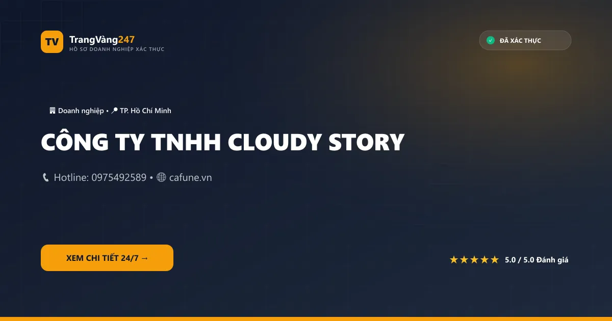 CÔNG TY TNHH CLOUDY STORY