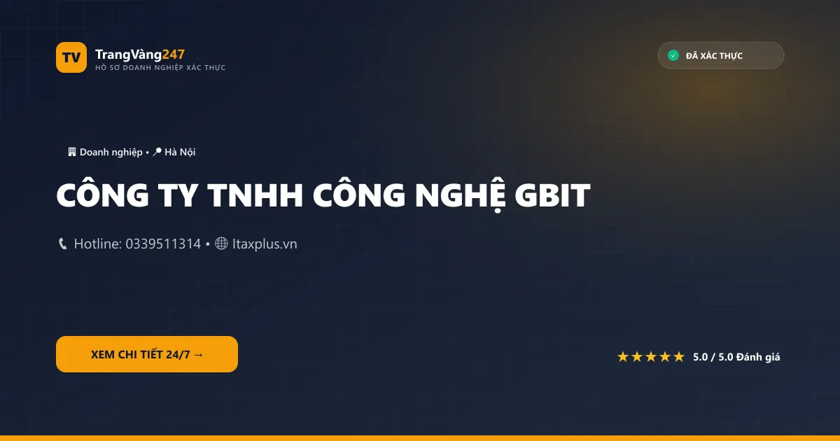CÔNG TY TNHH CÔNG NGHỆ GBIT