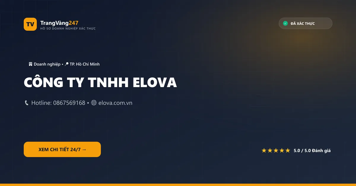 CÔNG TY TNHH ELOVA