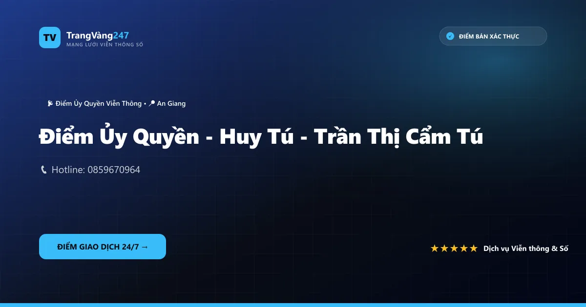 Ảnh bìa Điểm Ủy Quyền - Huy Tú - Trần Thị Cẩm Tú