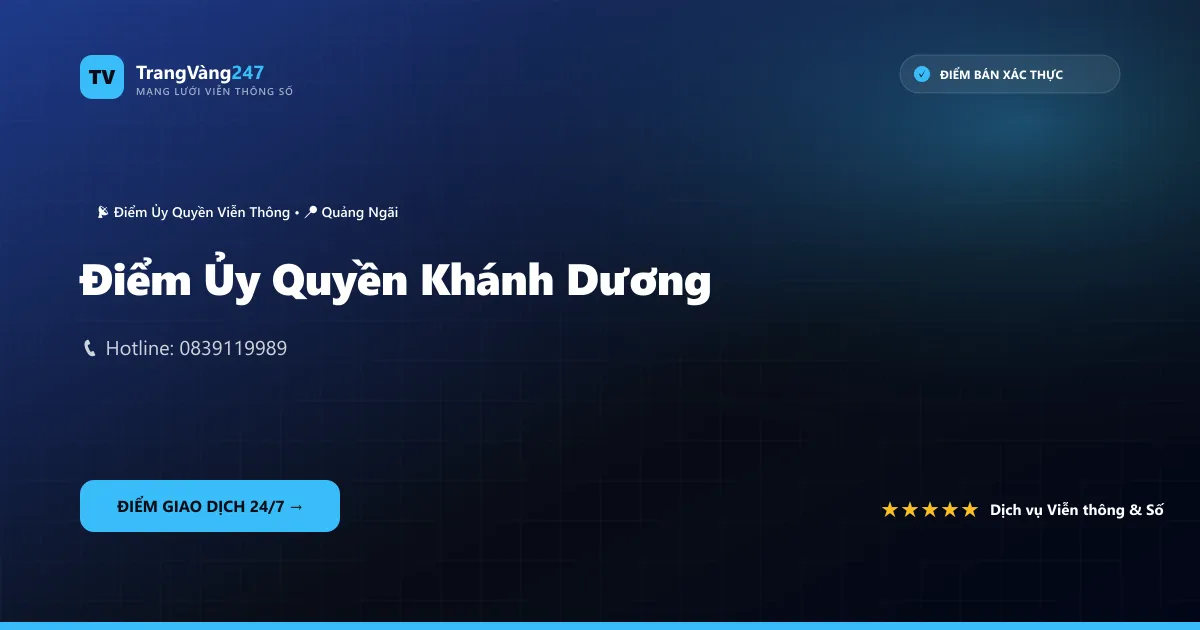 Điểm Ủy Quyền Khánh Dương