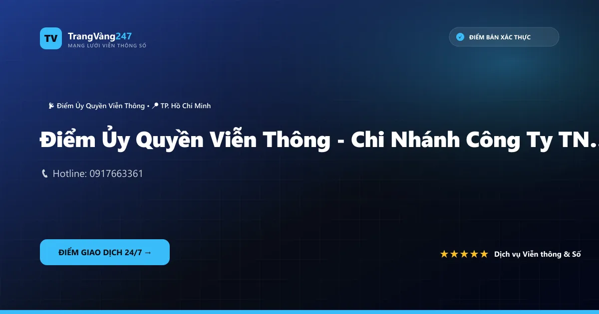Ảnh bìa Điểm Ủy Quyền Viễn Thông - Chi Nhánh Công Ty TNHH Quốc Bình Telecom 2