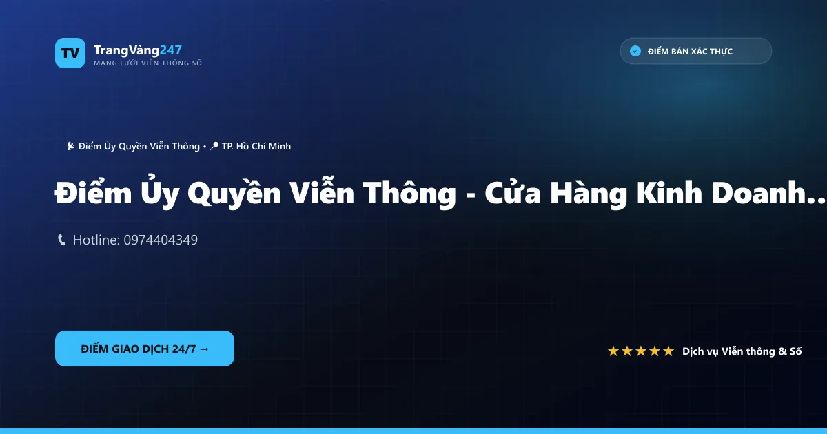 Ảnh bìa Điểm Ủy Quyền Viễn Thông - Cửa Hàng Kinh Doanh VinaPhone Nguyễn Tâm