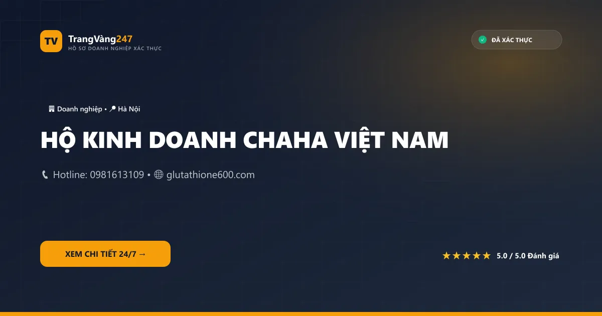 HỘ KINH DOANH CHAHA VIỆT NAM