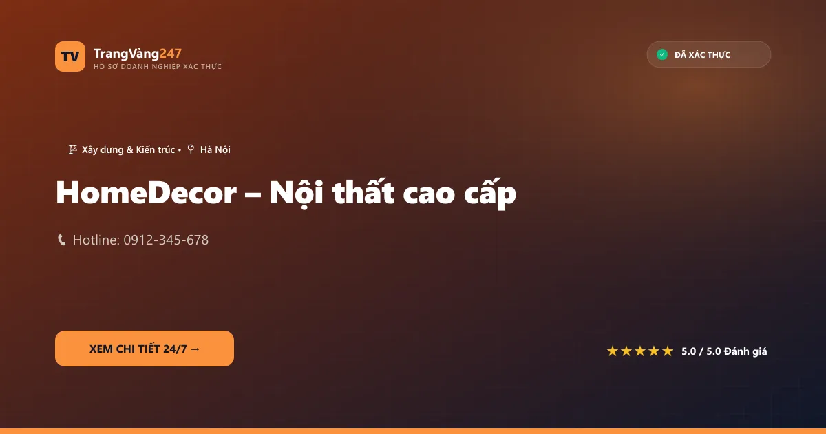 HomeDecor – Nội thất cao cấp