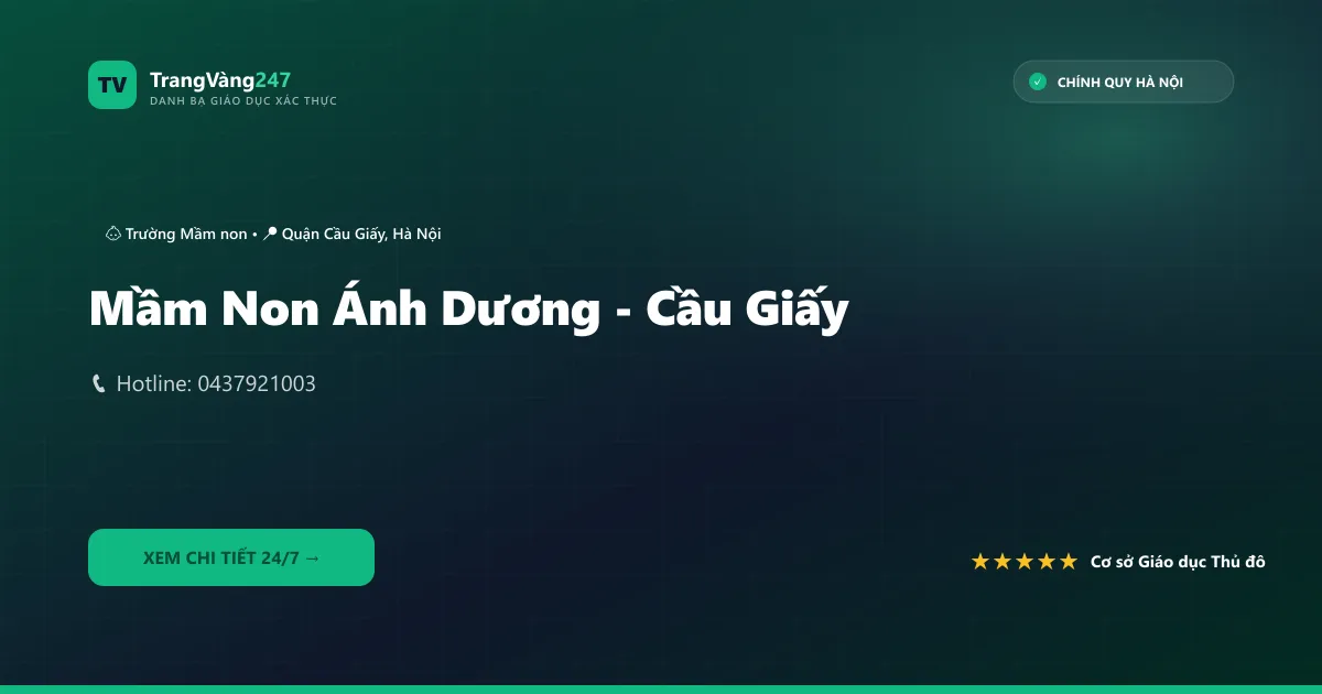 Ảnh bìa Mầm Non Ánh Dương - Cầu Giấy