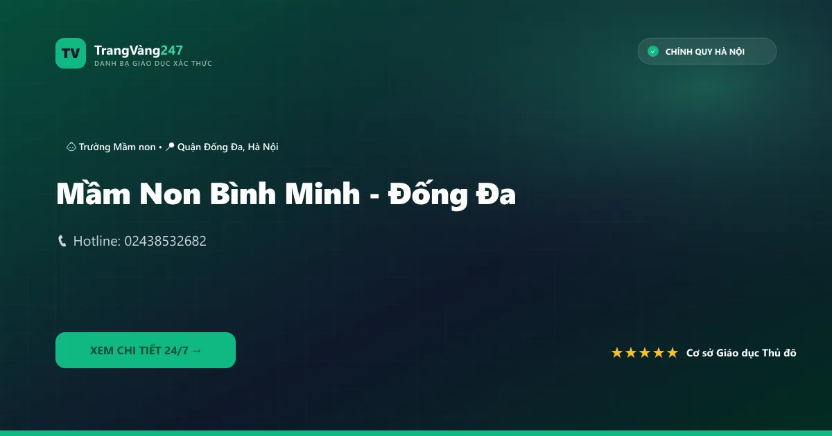 Ảnh bìa Mầm Non Bình Minh - Đống Đa