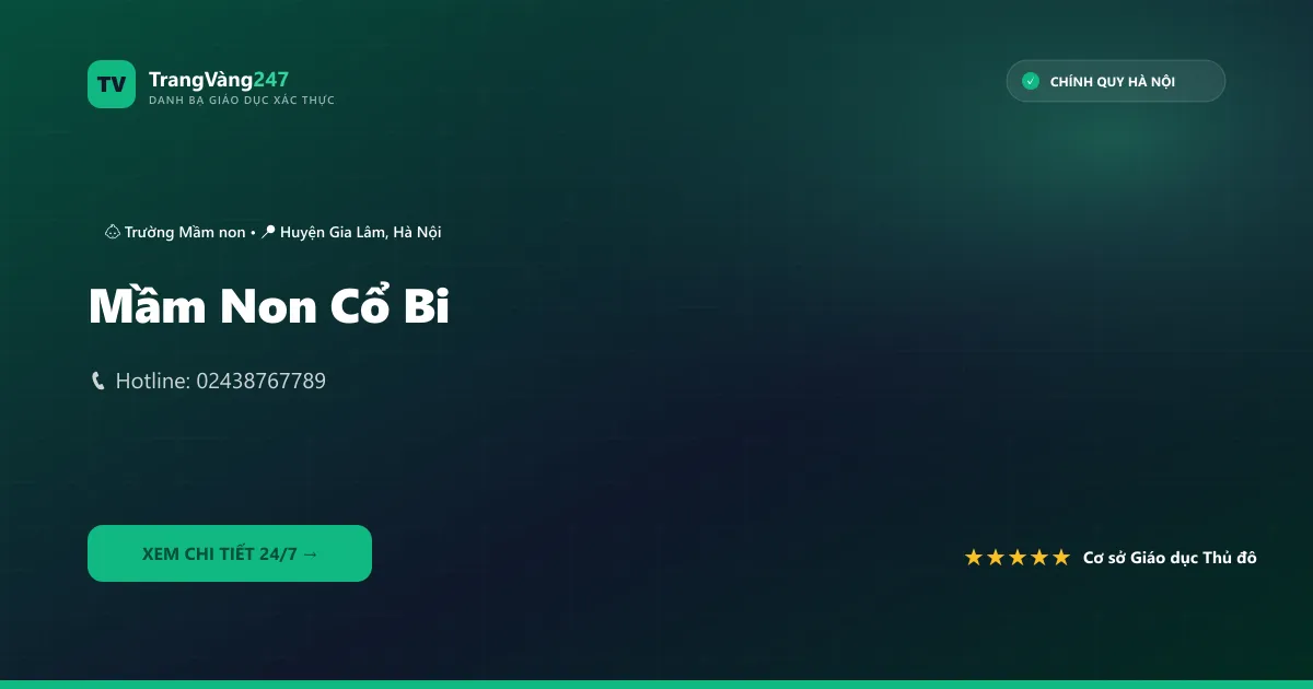 Ảnh bìa Mầm Non Cổ Bi