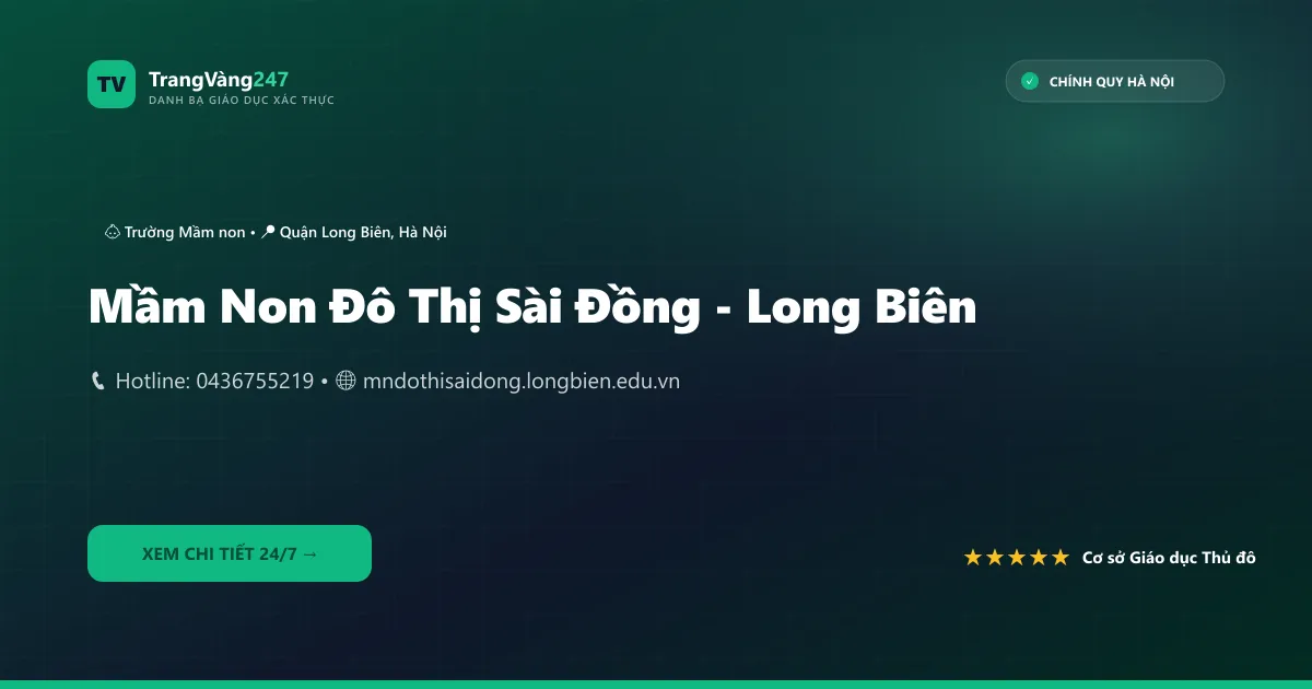 Ảnh bìa Mầm Non Đô Thị Sài Đồng - Long Biên