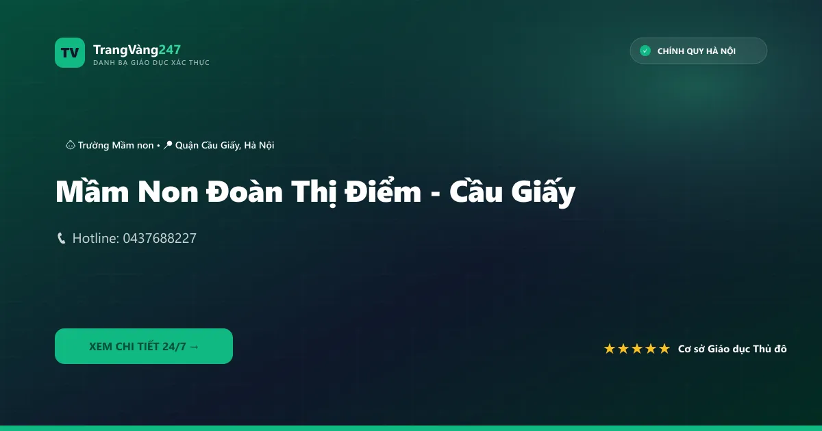 Ảnh bìa Mầm Non Đoàn Thị Điểm - Cầu Giấy
