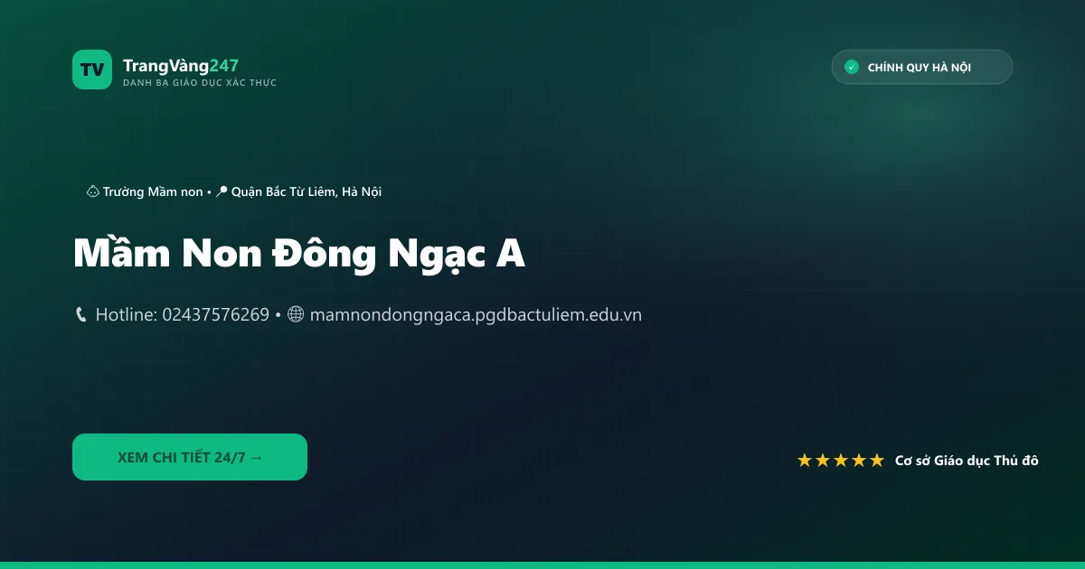 Ảnh bìa Mầm Non Đông Ngạc A