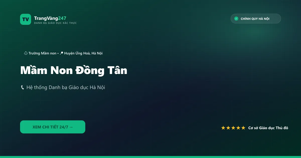Ảnh bìa Mầm Non Đồng Tân