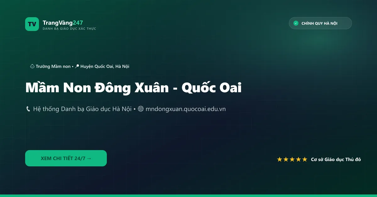 Ảnh bìa Mầm Non Đông Xuân - Quốc Oai