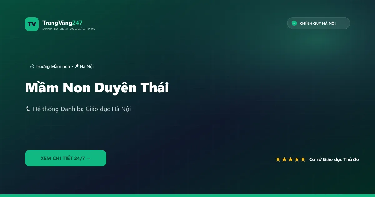 Ảnh bìa Mầm Non Duyên Thái