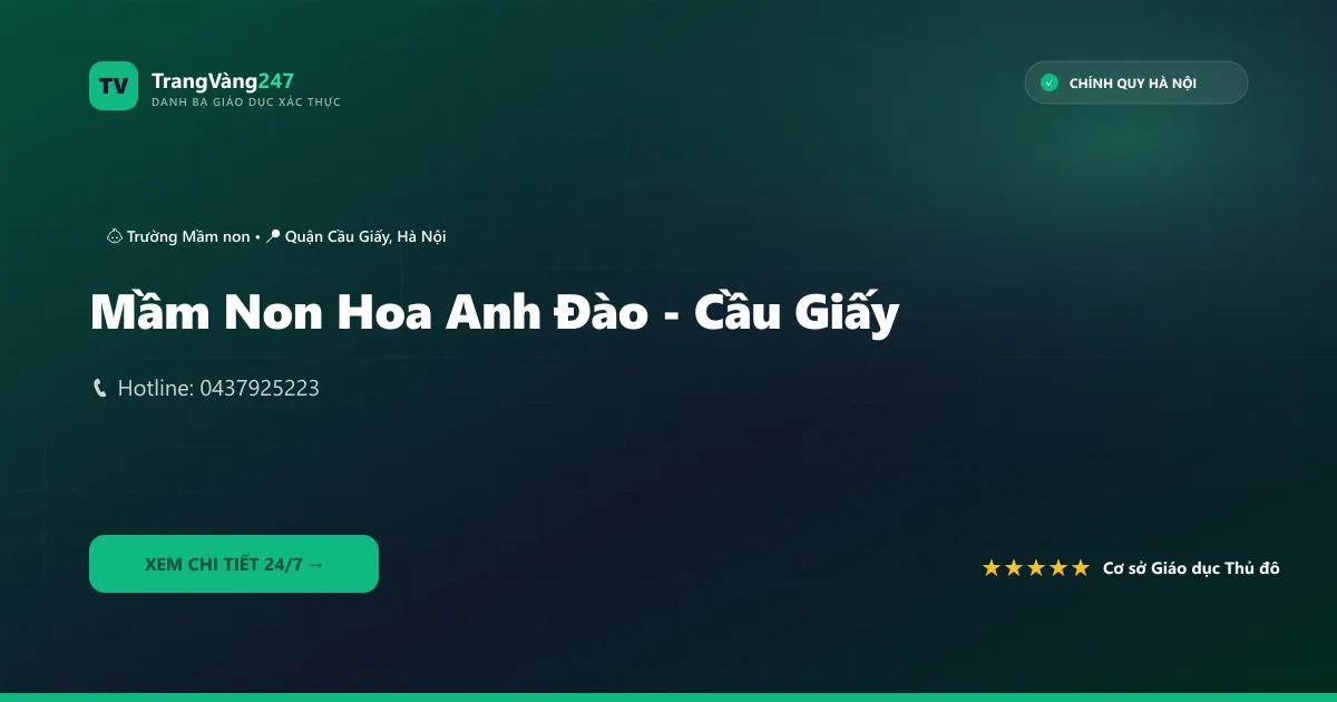 Ảnh bìa Mầm Non Hoa Anh Đào - Cầu Giấy