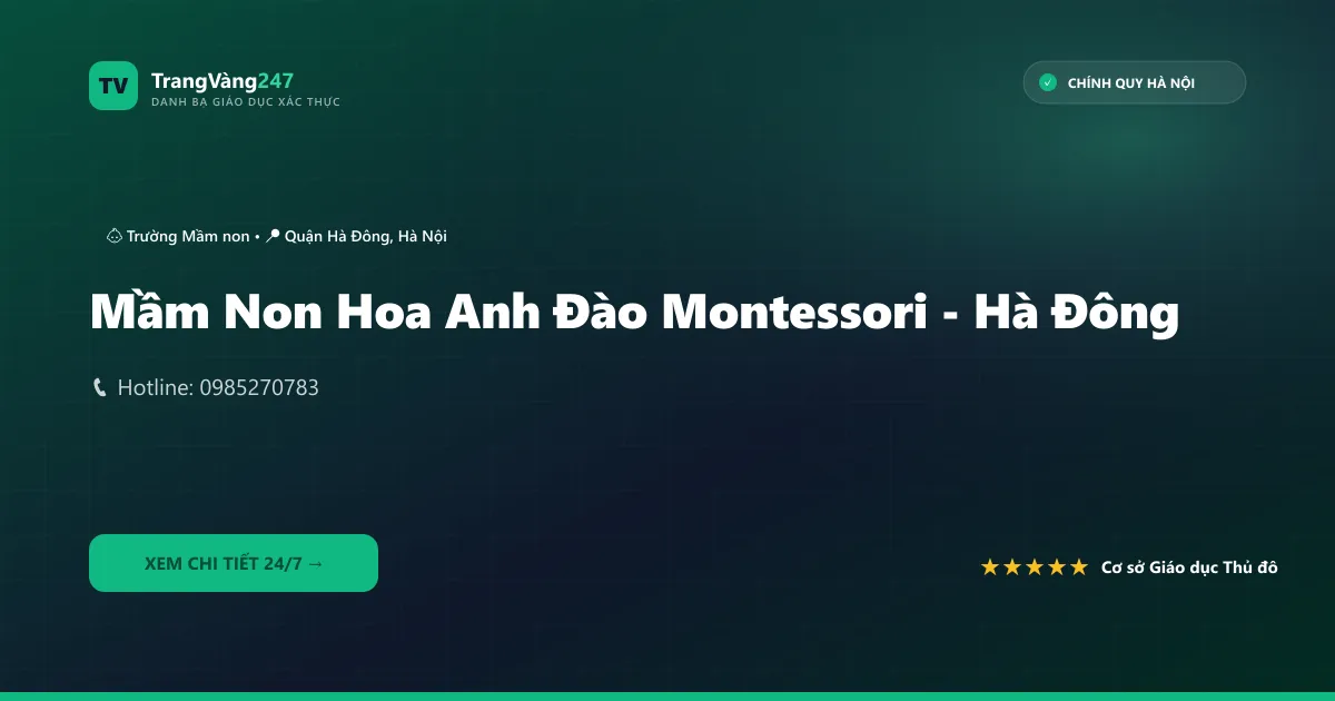 Ảnh bìa Mầm Non Hoa Anh Đào Montessori - Hà Đông