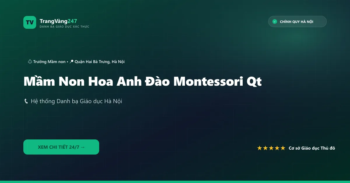 Ảnh bìa Mầm Non Hoa Anh Đào Montessori Qt