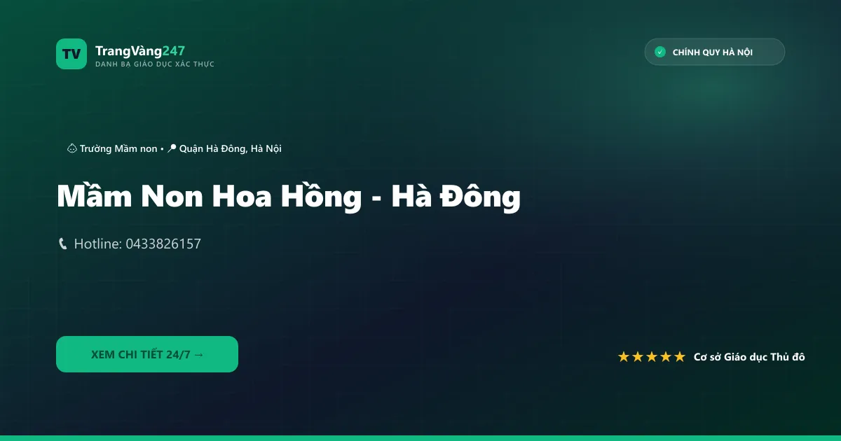 Ảnh bìa Mầm Non Hoa Hồng - Hà Đông