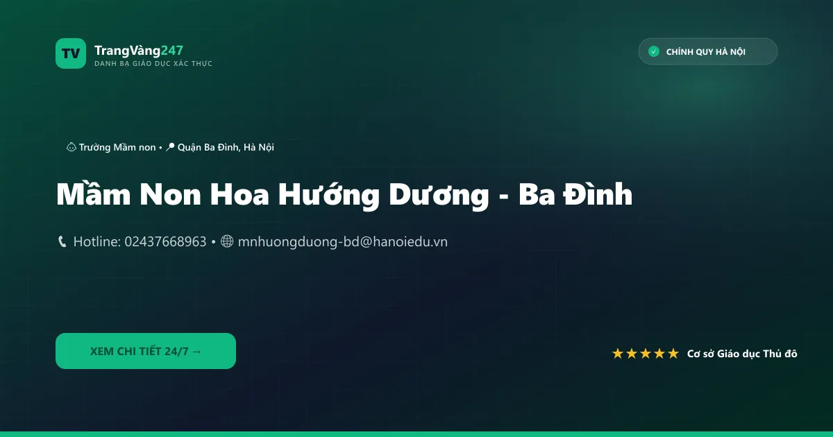 Ảnh bìa Mầm Non Hoa Hướng Dương - Ba Đình
