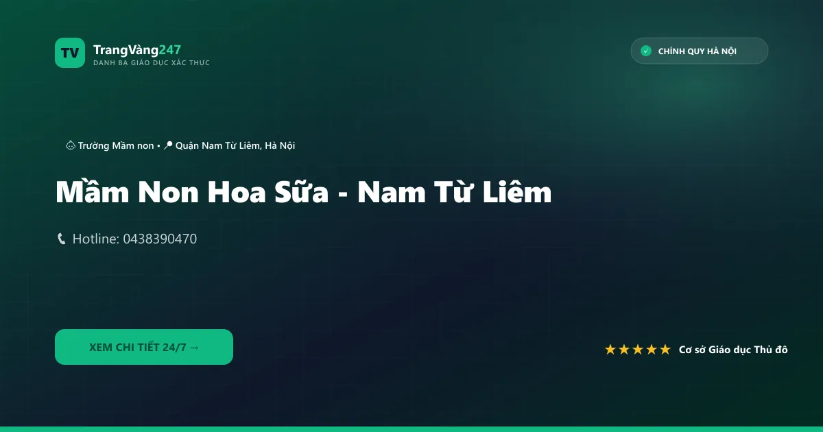 Ảnh bìa Mầm Non Hoa Sữa - Nam Từ Liêm