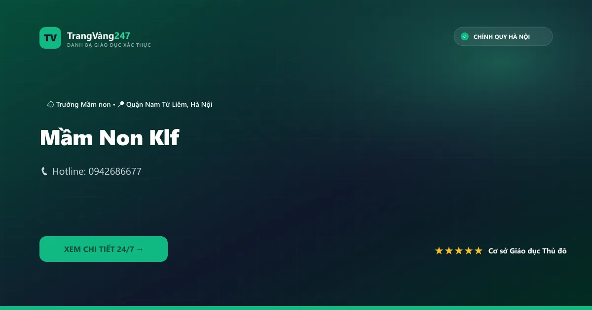 Ảnh bìa Mầm Non Klf