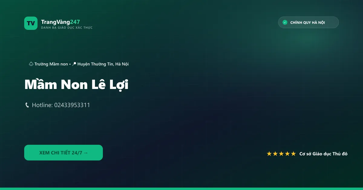 Ảnh bìa Mầm Non Lê Lợi