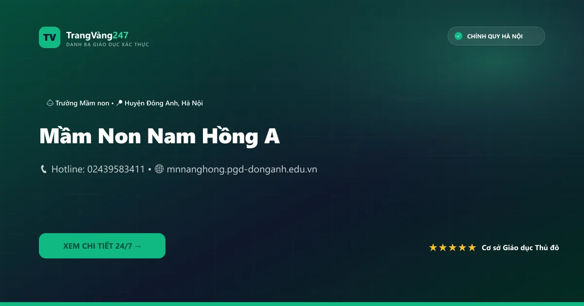 Ảnh bìa Mầm Non Nam Hồng A