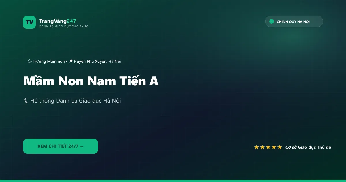 Ảnh bìa Mầm Non Nam Tiến A