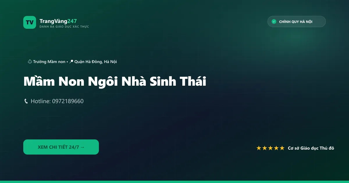 Ảnh bìa Mầm Non Ngôi Nhà Sinh Thái