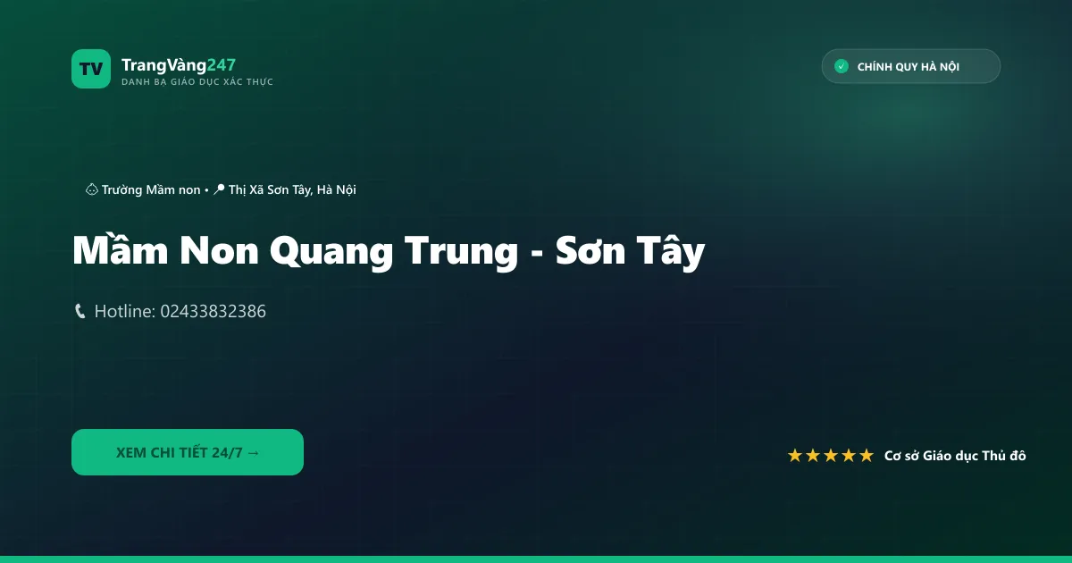 Ảnh bìa Mầm Non Quang Trung - Sơn Tây