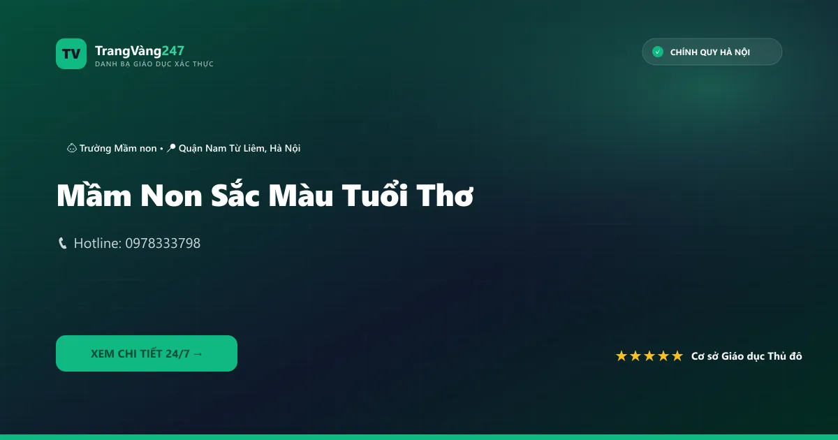 Ảnh bìa Mầm Non Sắc Màu Tuổi Thơ