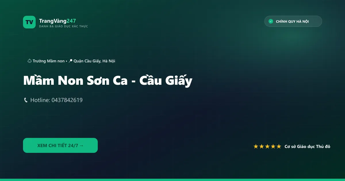 Ảnh bìa Mầm Non Sơn Ca - Cầu Giấy