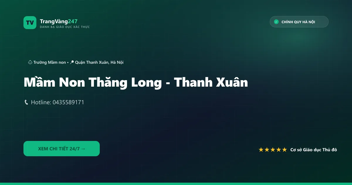 Ảnh bìa Mầm Non Thăng Long - Thanh Xuân