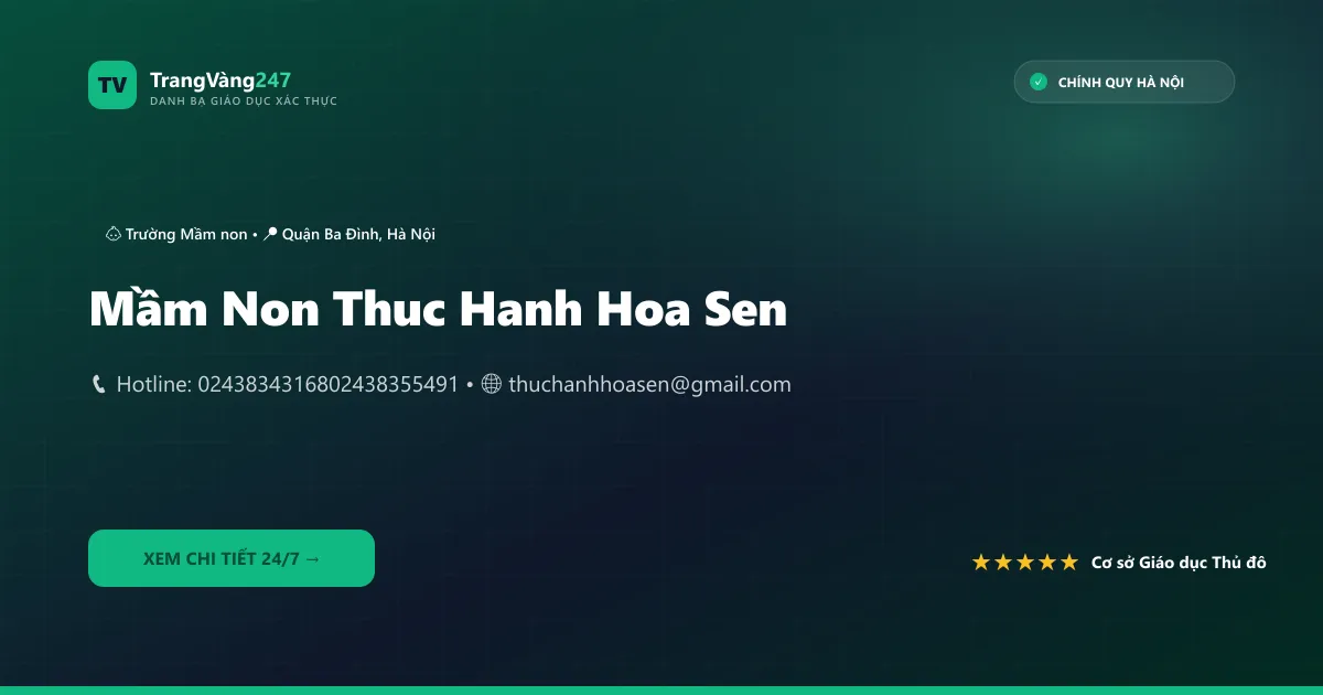 Ảnh bìa Mầm Non Thuc Hanh Hoa Sen