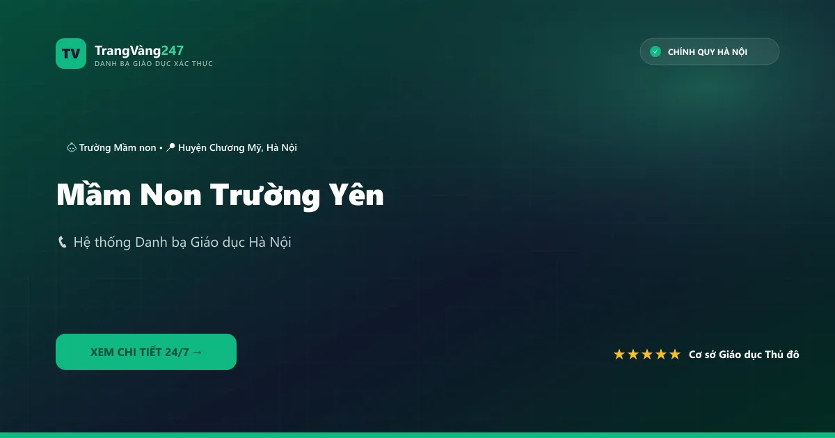 Ảnh bìa Mầm Non Trường Yên