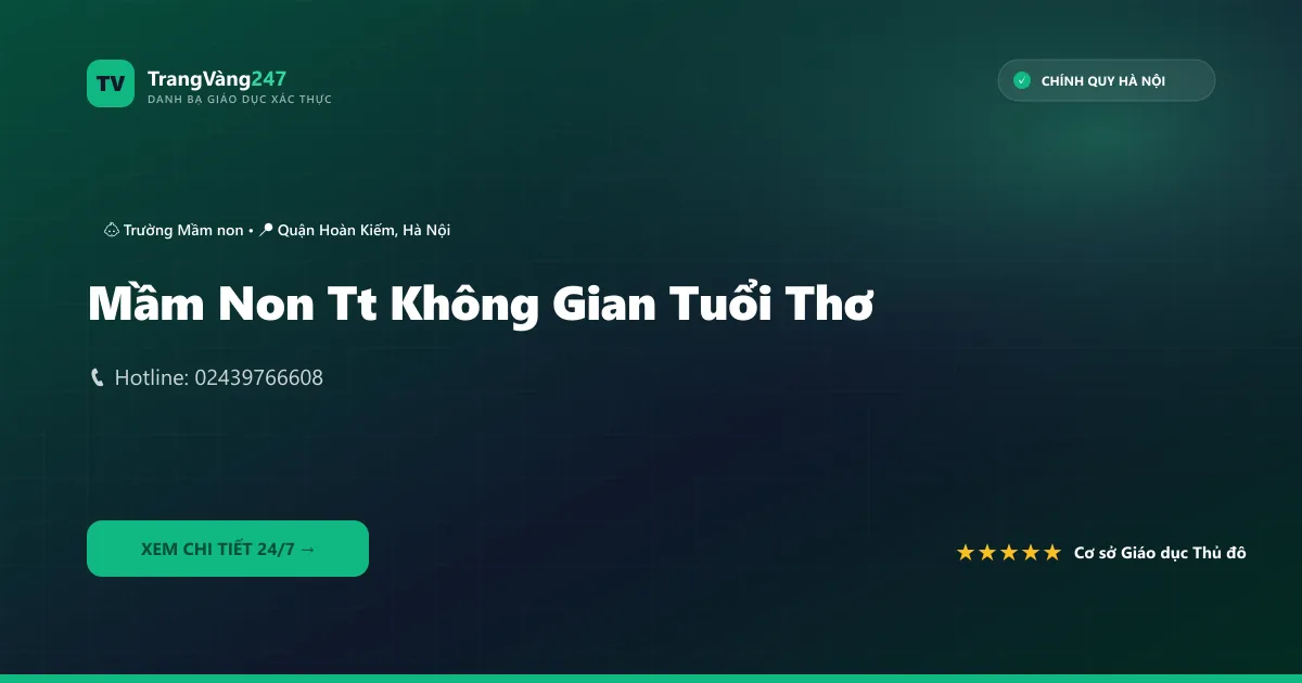 Ảnh bìa Mầm Non Tt Không Gian Tuổi Thơ