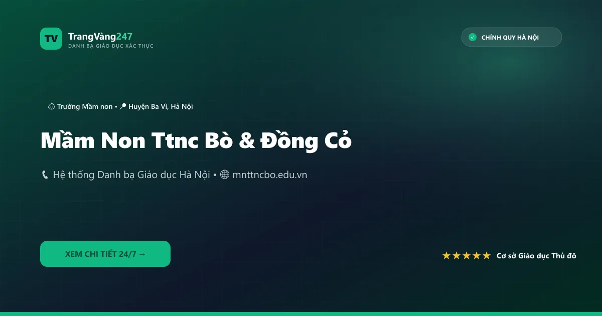 Ảnh bìa Mầm Non Ttnc Bò & Đồng Cỏ