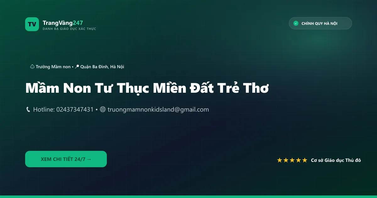 Ảnh bìa Mầm Non Tư Thục Miền Đất Trẻ Thơ