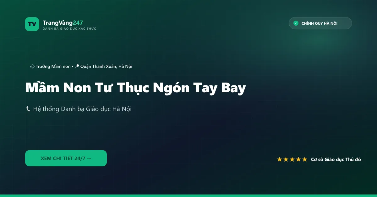 Ảnh bìa Mầm Non Tư Thục Ngón Tay Bay