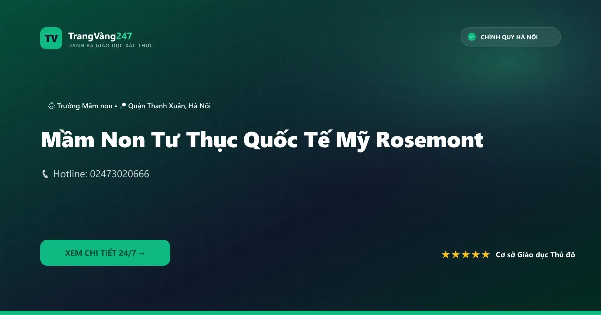 Ảnh bìa Mầm Non Tư Thục Quốc Tế Mỹ Rosemont