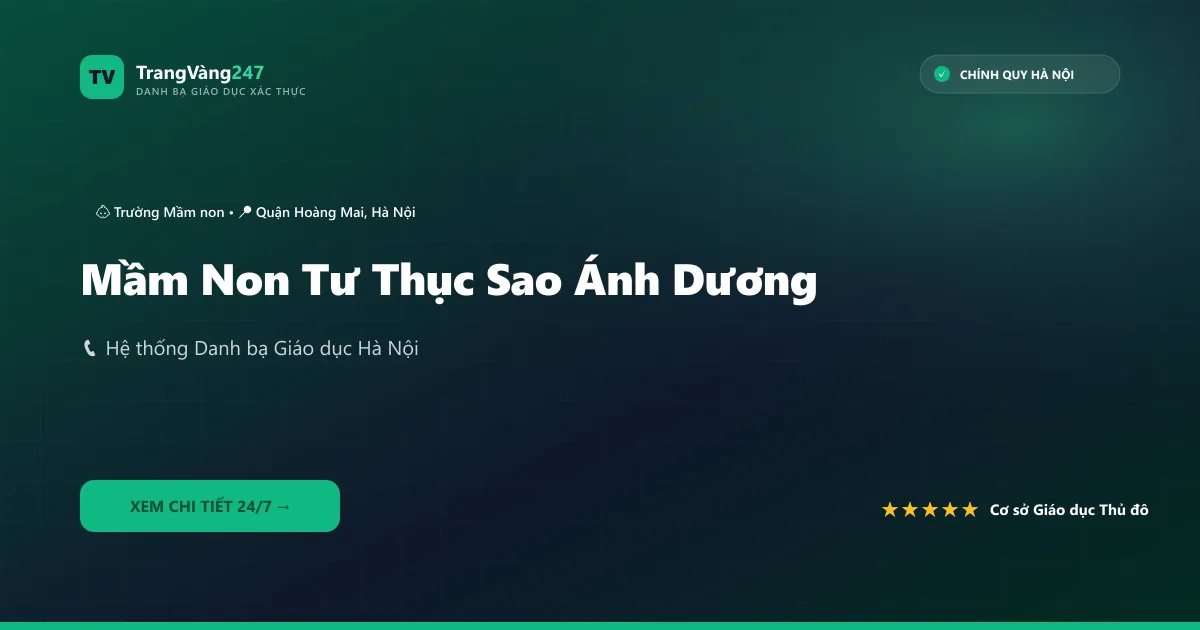 Ảnh bìa Mầm Non Tư Thục Sao Ánh Dương