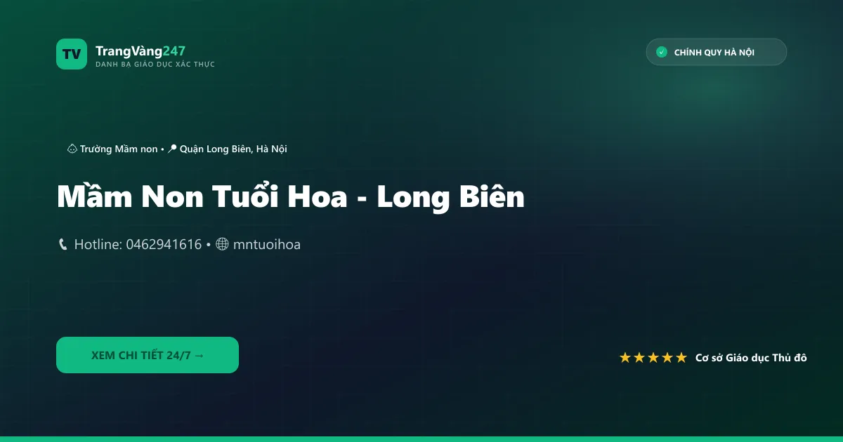 Ảnh bìa Mầm Non Tuổi Hoa - Long Biên