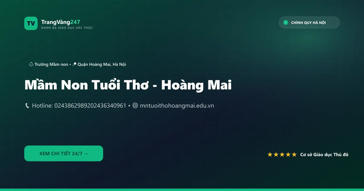 Ảnh bìa Mầm Non Tuổi Thơ - Hoàng Mai