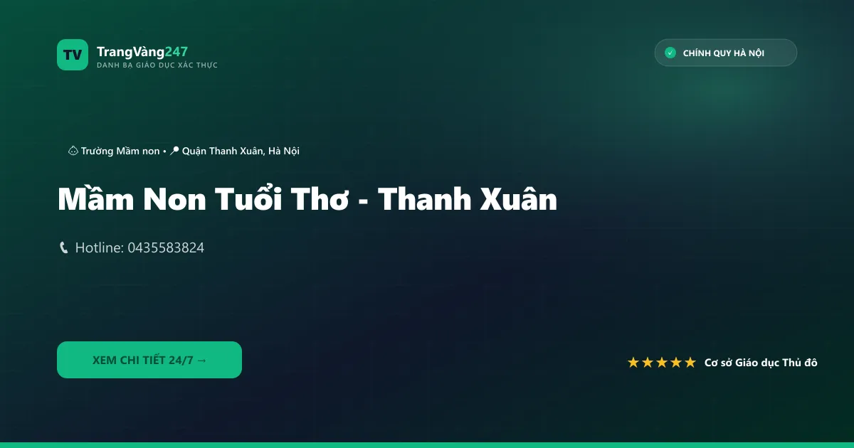 Ảnh bìa Mầm Non Tuổi Thơ - Thanh Xuân