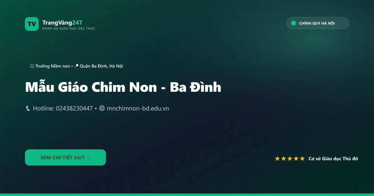 Ảnh bìa Mẫu Giáo Chim Non - Ba Đình
