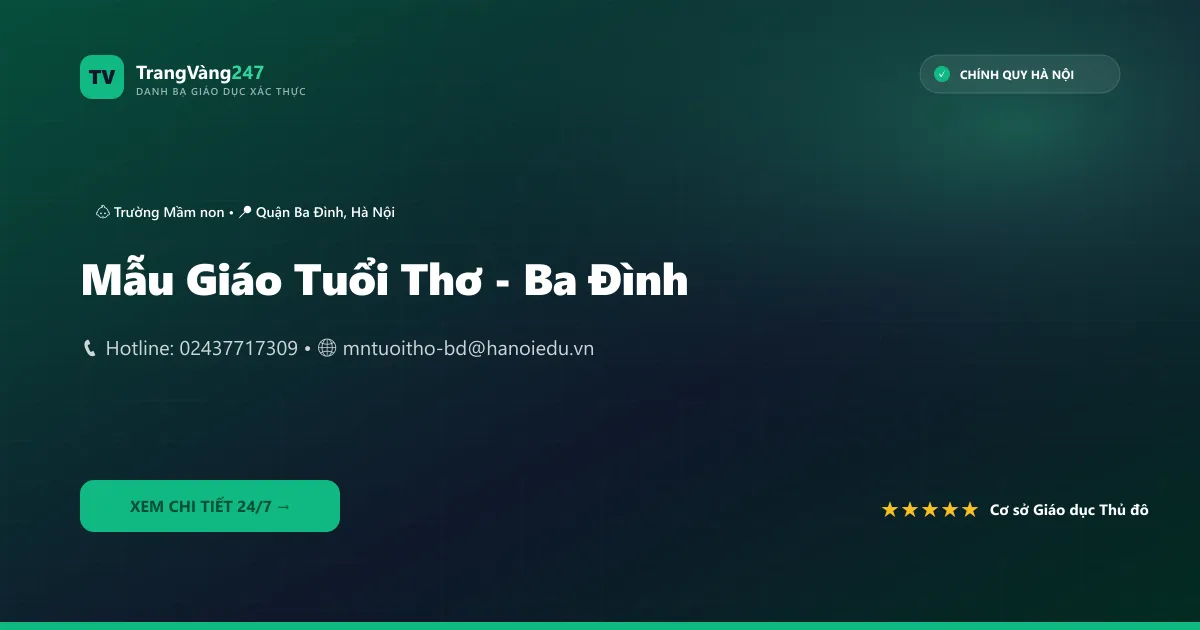 Ảnh bìa Mẫu Giáo Tuổi Thơ - Ba Đình
