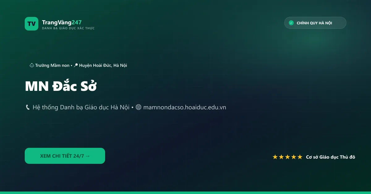 Ảnh bìa MN Đắc Sở